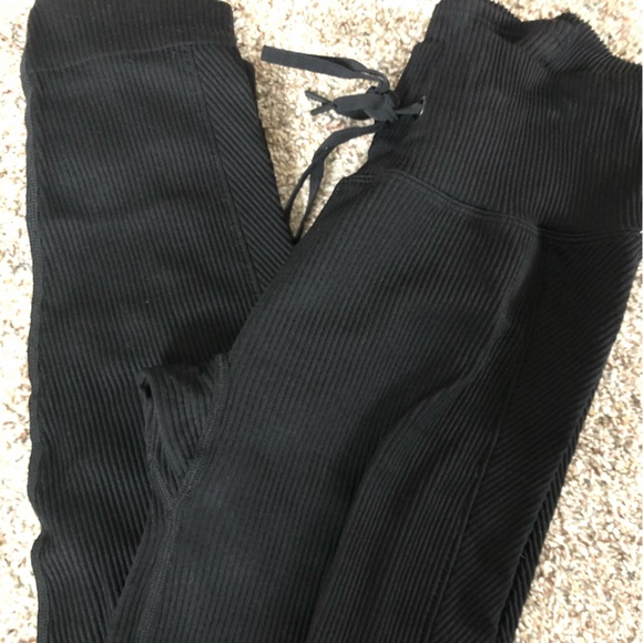 PINK Ribbed Leggings - Picture 1 of 3